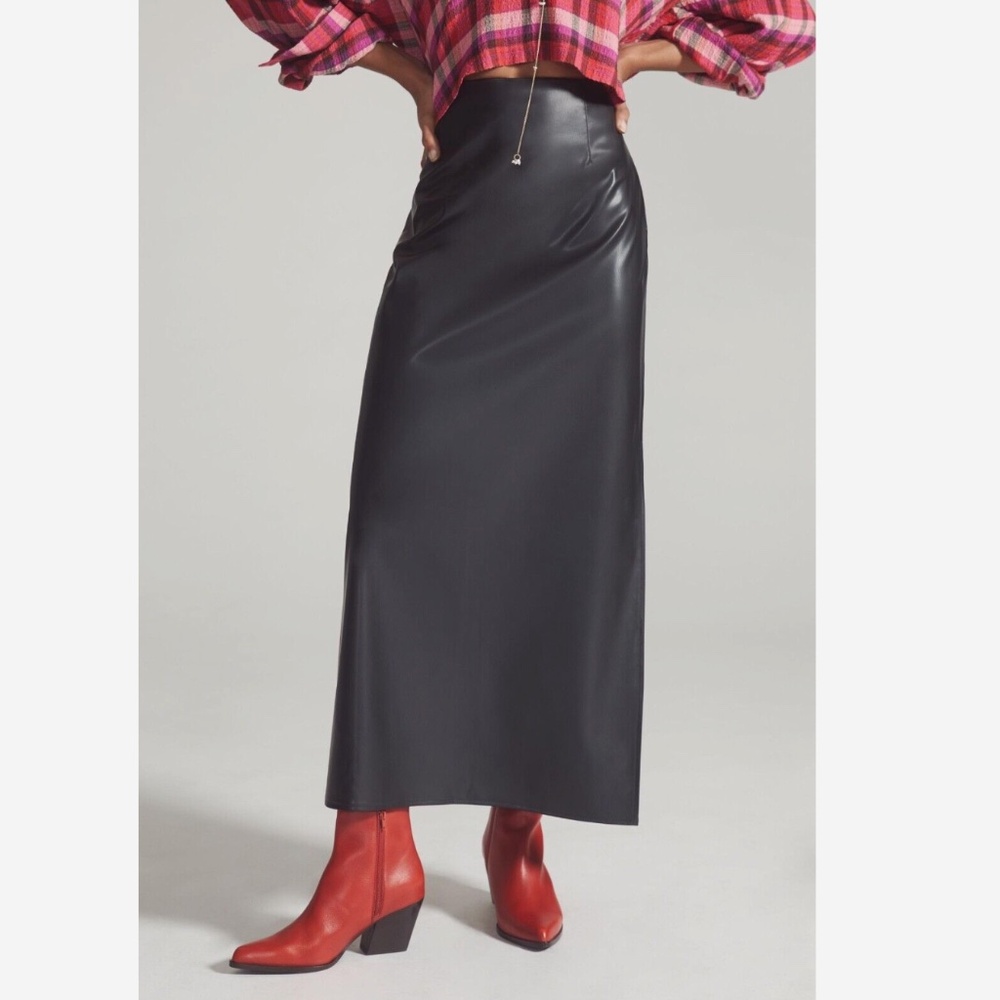 Mare Mare x Anthropologie Faux Leather Skirt